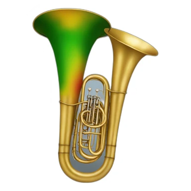 Rasta tuba player sticker