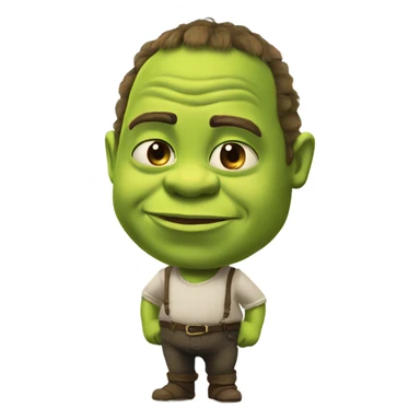 Shrek with a big booty sticker