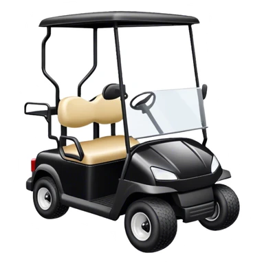Black golf cart sticker
