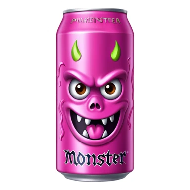 Pink monster energy drink with the logo of original monster company energy drink  sticker