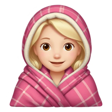 cute girl cosy blanket emoji sticker
