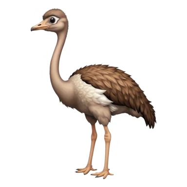 High resolution of   realistic full body ostrich without distorted , no extra hybrid sticker