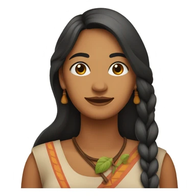 Mujer indígena conectada con la naturaleza  sticker
