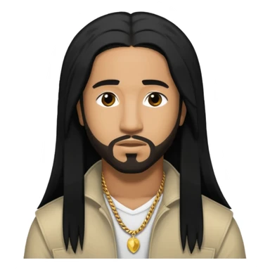 Omarion r&b singer with long black hair sticker