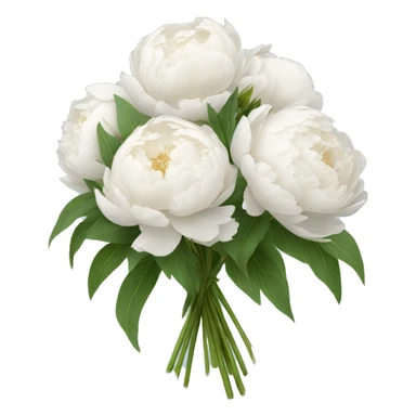 bouquet of white peonies sticker