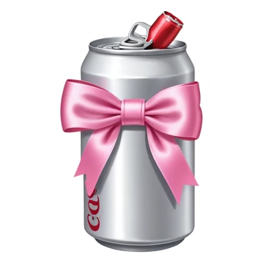 Pink Diet Coke can with pink bow sticker