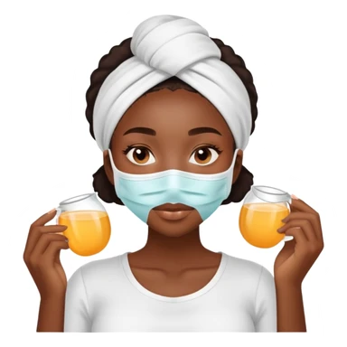Black girl doing self care  sticker