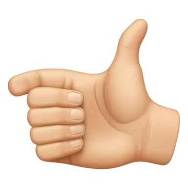 Thumbs up but the thumb is bent at 45 degree angle sticker