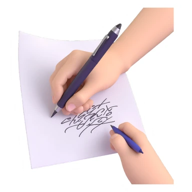 A hand holding a pen, aggressively scribbling on a piece of paper. The pen is clearly visible. The paper is filled with random black scribbles, so dense that most of it looks nearly black sticker