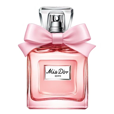 Light pink Miss Dior perfume with bow sticker