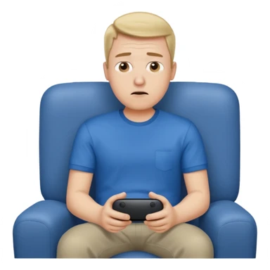 bored man watching television sticker