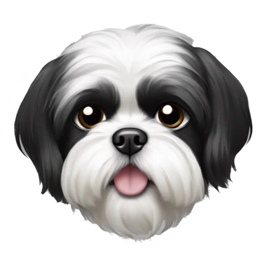 Black and white Shih tzu  sticker