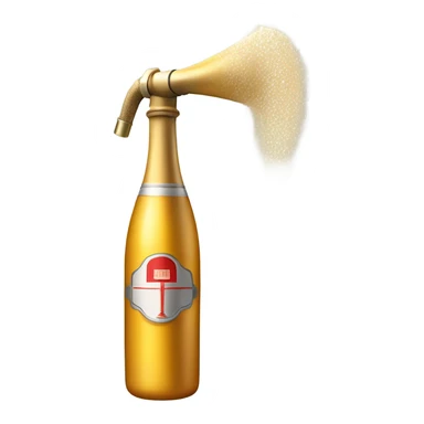 Champagne fire hose sticker