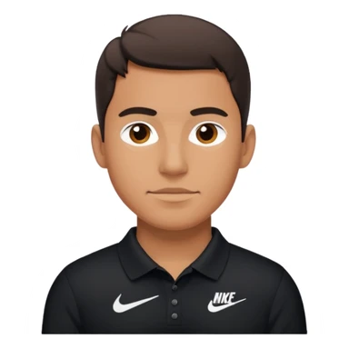 Hombre con cuellito nike sticker