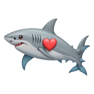 Tiburón con ojos de corazón sticker