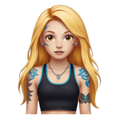 girl with long blonde hair and tattoos and an athletic ginger girl ravers sticker