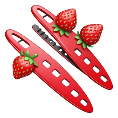 Strawberry hairclips sticker