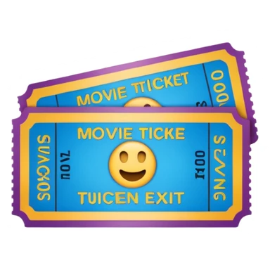 1 movie ticket sticker
