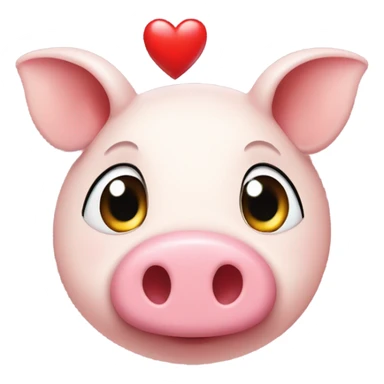 Cerdito con un corazón  sticker