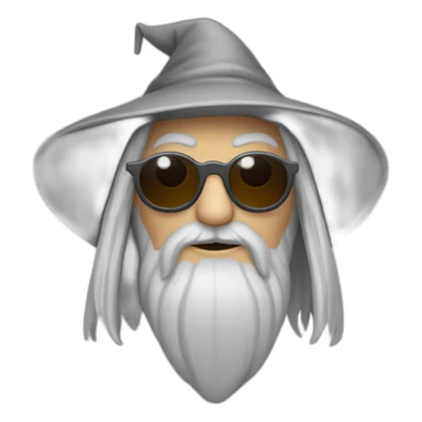 Gandalf with sunglasses  sticker