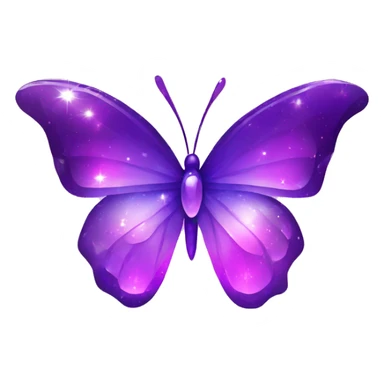 Purple-Shiny-Gem-Crystal-Nebula-Gradient-Sparkle-Stars-Glossy-Butterfly sticker