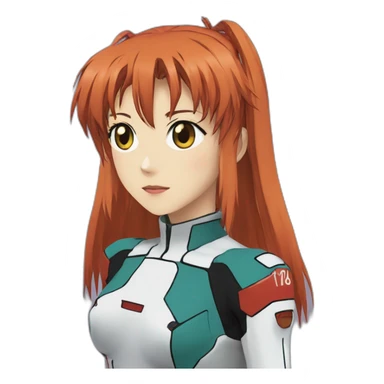 asuka from neon genesis evangelion sticker