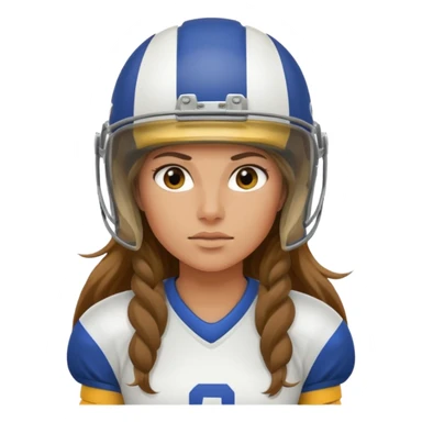 Long Haired Football Players, Female player sticker