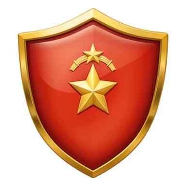 a shiny shield with the USSR flag inside sticker