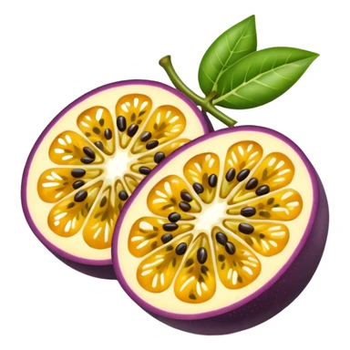 passion fruit sliced juicy sticker