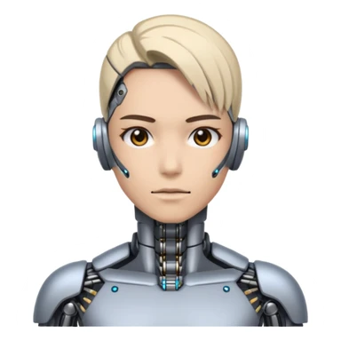 Anime half fro Cyborg sticker