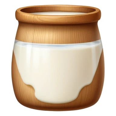 wooden cup milk sticker