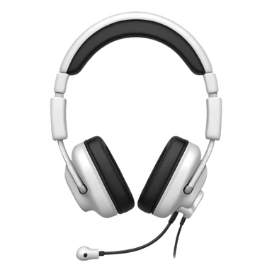 Please make a white headset emoji sticker