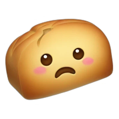 A loaf of sad bread on snow covered in ice  sticker