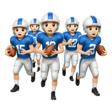 Students playing football sticker