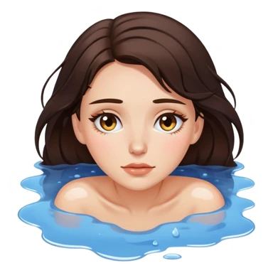 Beautiful brunette Laying in a puddle of tears  sticker