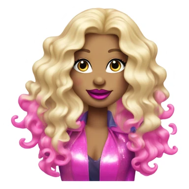 Killer whale with blonde hair and pink lipstick disco themed sticker