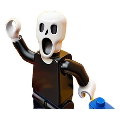 Edvard munch the scream landscape built with LEGO  sticker