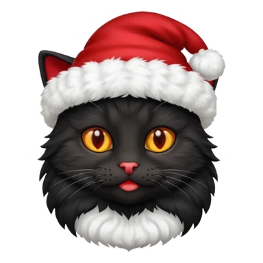 black cat with red hat sticker