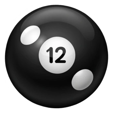 Quiero un emoji de la bola 12 del billar sticker