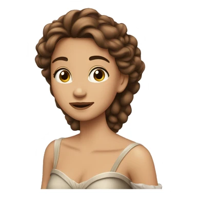 Brown hair princess ￼ sticker