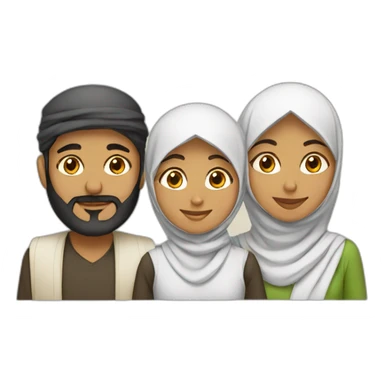 muslim family sticker