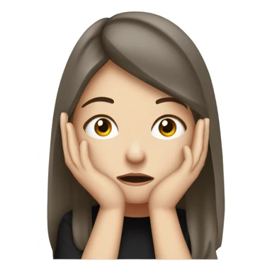  White girl ashamed of herself of hiding face in hands sticker