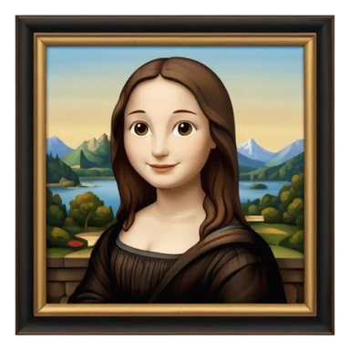 frame, painting, Mona Lisa sticker