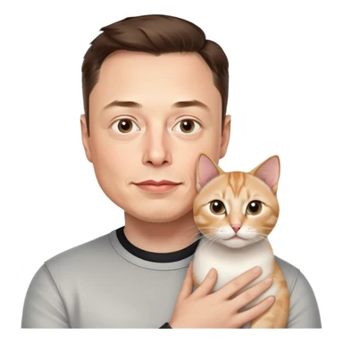 Elon musk with a cat sticker