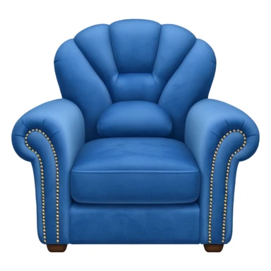 Blue armchair sticker