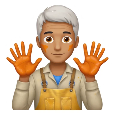 Ceramic Painter man sticker