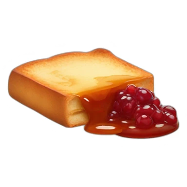 Chat roux qui mange de la confiture sticker