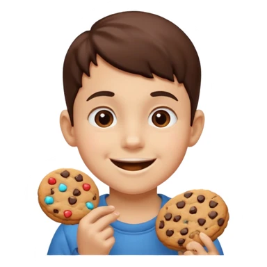 67 kid eating cookies sticker