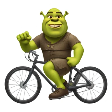 Shrek cyclist  sticker