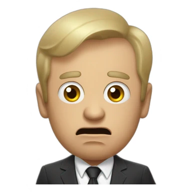 Vladimir poutine holding poop and beeing scared sticker